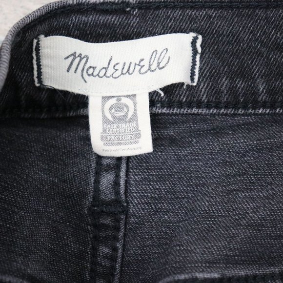 MADEWELL Classic Straight High Rise Denim Jean : Black 31 W Sz 10 - 12 - Picture 9 of 14